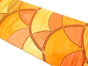 変わり青海波模様織り出し　袋帯